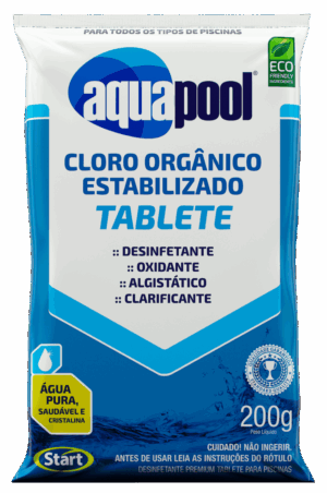 Cloro Tablete Aquapool<br> <span>Pastilha de Cloro 200g</span>